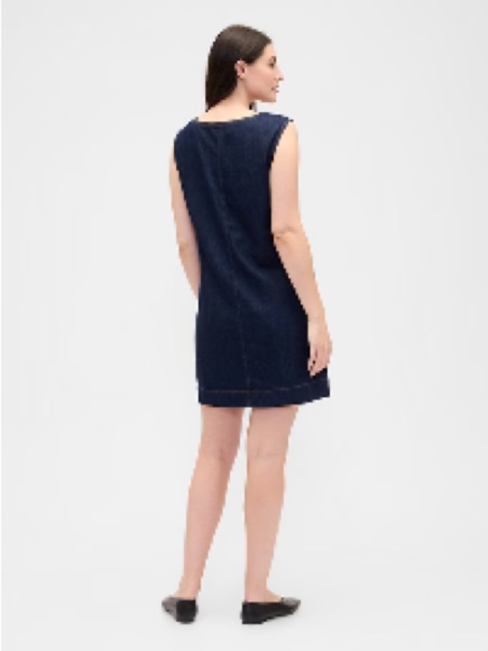 GAP Dark Denim V-Neck Dress - Picture 8 of 9